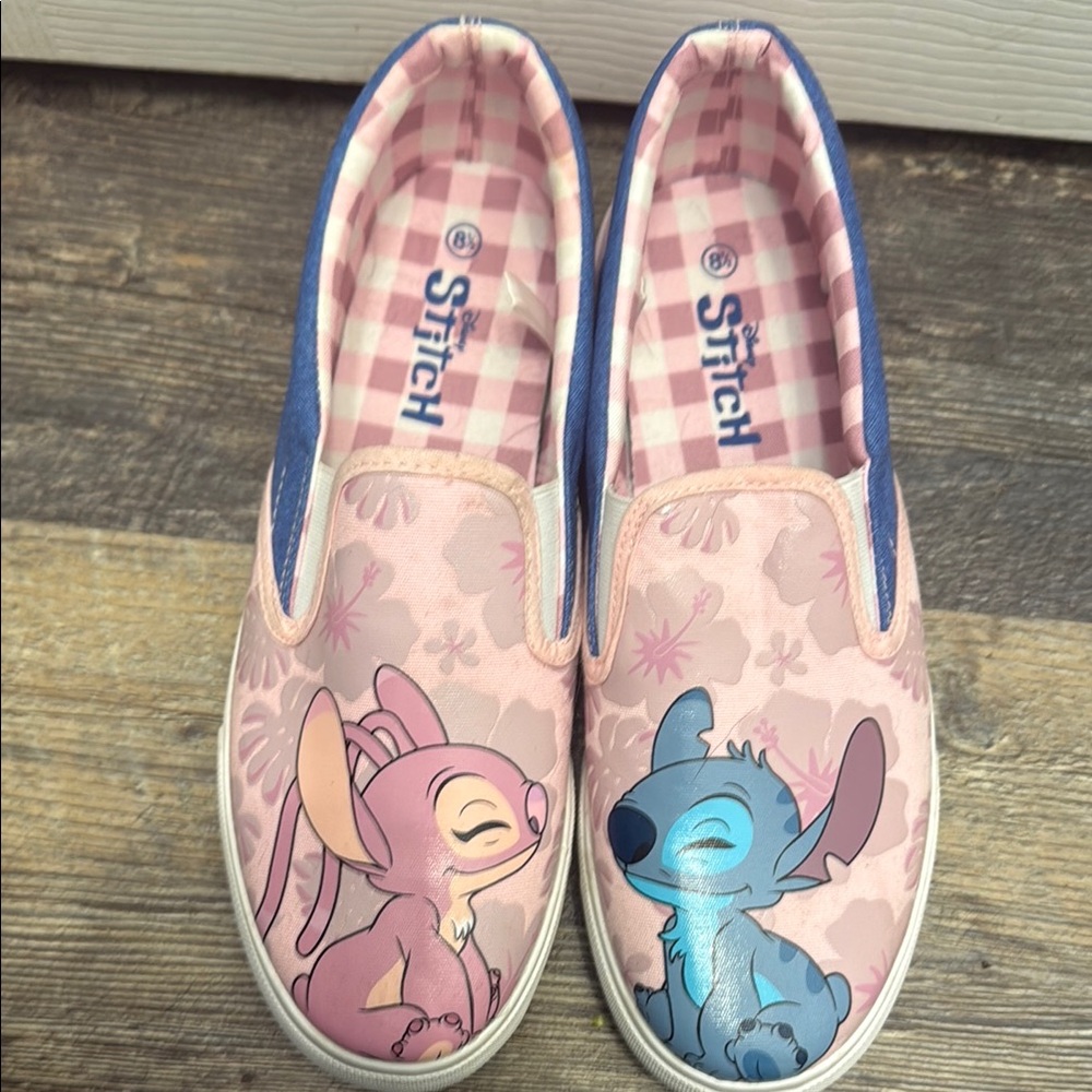 Pink and Blue Disney Sneakers Slip-On Shoes